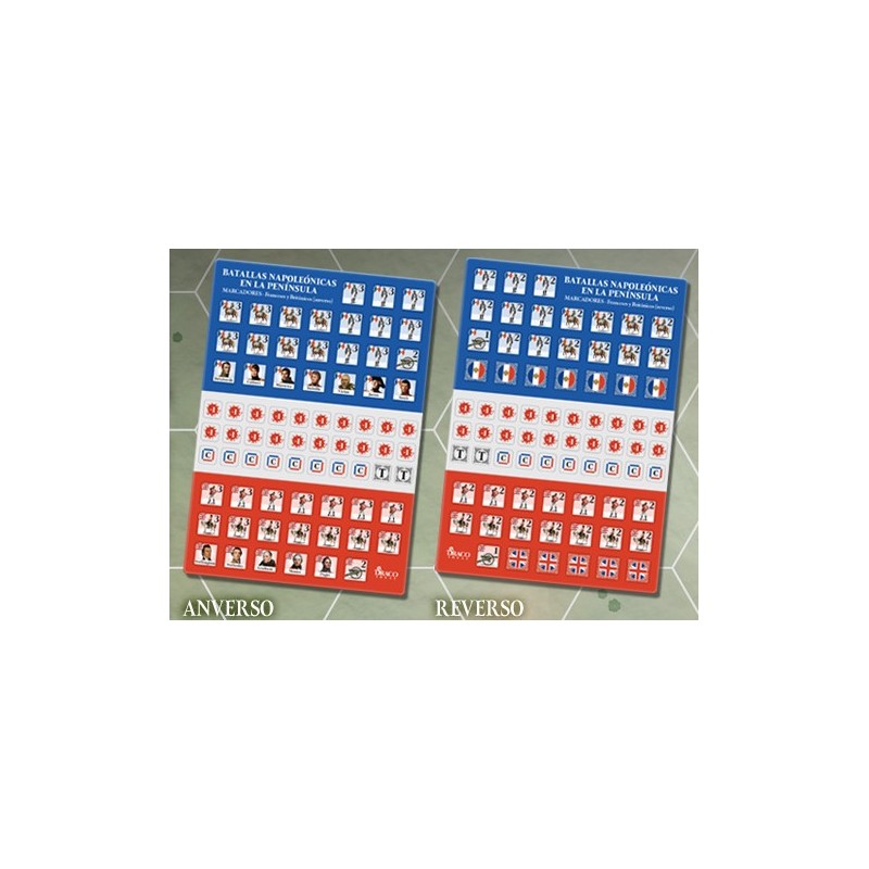 BATALLAS NAPOLEÓNICAS PLANCHA DE FICHAS